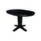 International Concepts 36 in. Solid Wood Round Top Pedestal Table with 12 in. Leaf - 30.1 in.High - Dining Height in Black K46-36RXT-23B - alternate 10